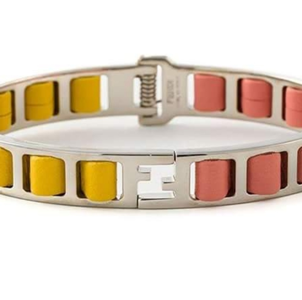 Fendi "Fendista" Women's Pink/Yellow Bracelet